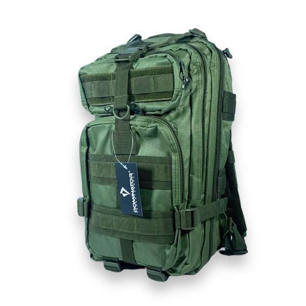 Рюкзак тактичний, штурмовий 18 л, 2 відділення, 2 фронтальні кармани, розмір 45*23*18 см, хакі - зображення 1