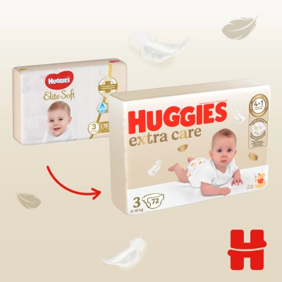 Подгузники Huggies Extra Care 3 (6-10 кг) 72шт (5029053578095) - Фото 10 Подгузники Huggies Extra Care 3 (6-10 кг) 72шт (5029053578095) - изображение 10