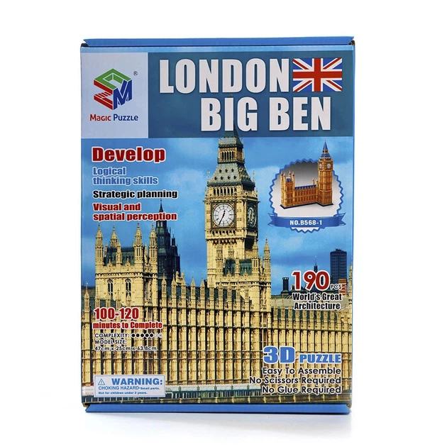 Пазлы Magic Puzzle 3D Big Ben 190 деталей (1012-995-01) – игрушки