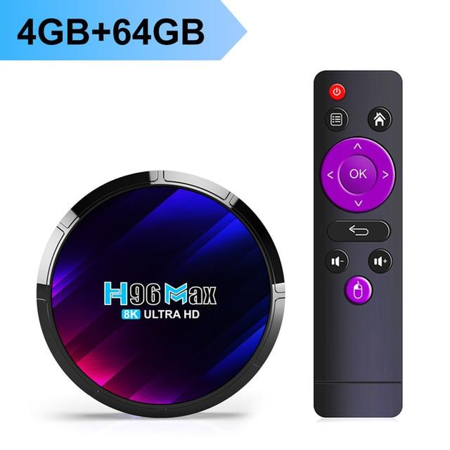 Смарт тв приставка H96 MAX RK3528 4/64 ГБ Android 13, WIFI 6