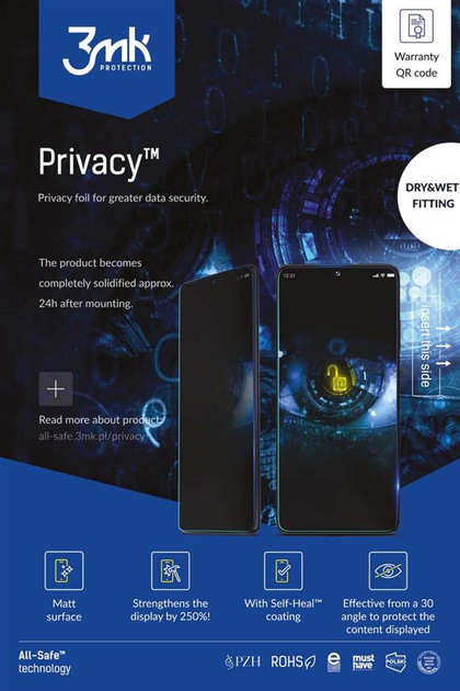 Захисна плівка 3MK All-In-One Privacy універсальна 5 шт (5903108471954) - зображення 1