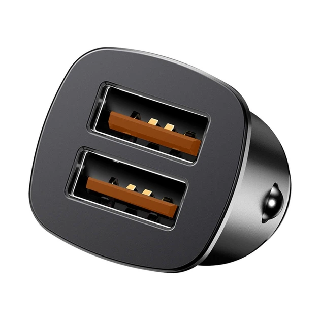 Автомобильное зарядное устройство Baseus Square metal A+A 30W Black - изображение 4