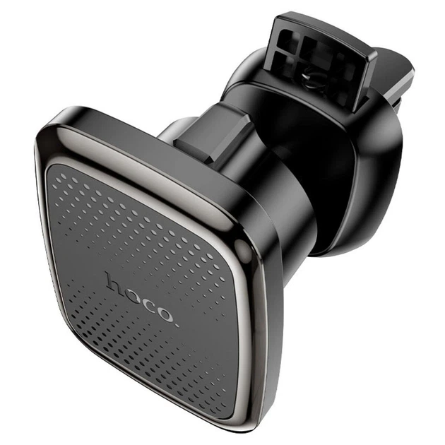 Тримач для мобільного HOCO CA106 Air outlet magnetic car holder Black Metal Gray - изображение 4