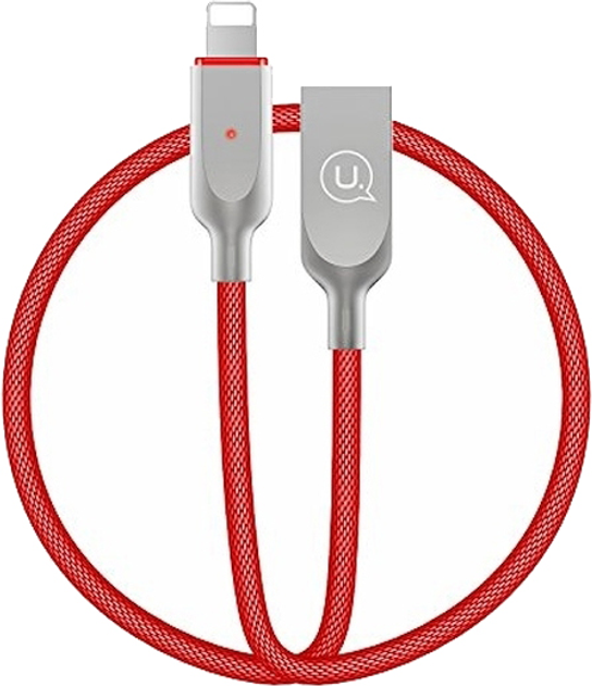 Kabel power-off U-Sun Usams US-SJ170 USB - Lighting 1.9 m czerwony (6958444951102) - obraz 1