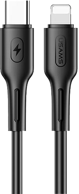 Kabel Usams U43 US-SJ406 USB-C - Lighting 1.2 m czarny (6958444984667) - obraz 1