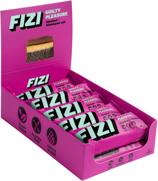Шоколадний батончик без глютену FIZI Hazelnut + himalayan salt 45 г х 10 шт Веган від Rozetka на платформі USKIDKA Акція на Шоколадний батончик без глютену FIZI Hazelnut + himalayan salt 45 г х 10 шт Веган від Rozetka