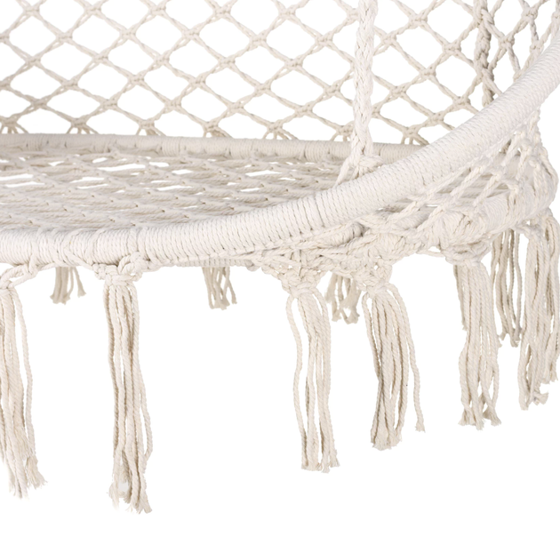 Садовые качели Outtec Boho бежевые подвесные для релакса для сада - изображение 4