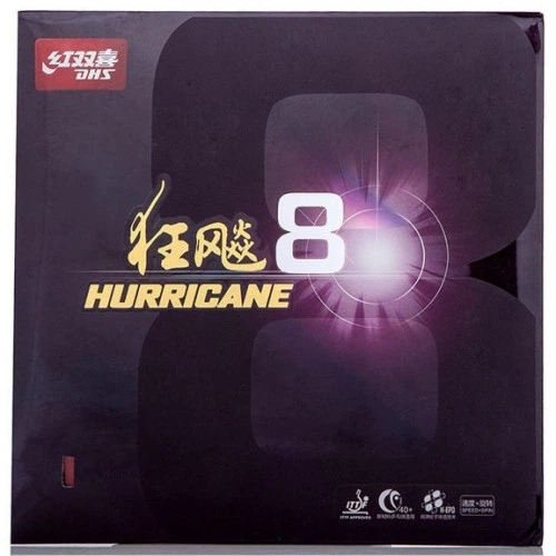 Накладка DHS Hurricane 8 - Mid 2.15 мм Червона - Фото 3 Накладка DHS Hurricane 8 - Mid 2.15 мм Червона - изображение 3