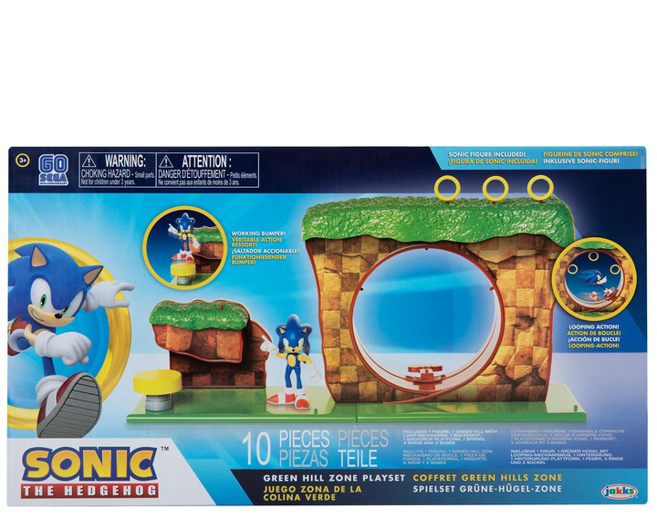 Ігровий набір Jakks Pacific Sonic The Hedgehog Green Hill Zone з фігуркою Sonic 1 шт (192995403932) - зображення 1