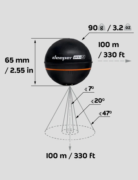 Echosonda Deeper Pro+ 2.0 (ITGAM1080) - obraz 2