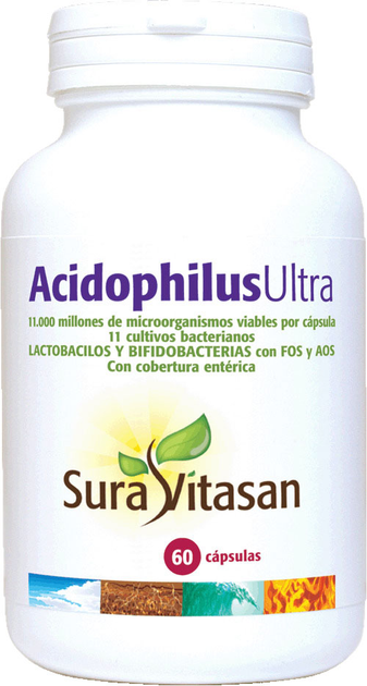 Probiotyki Sura Vitas Acidophilus Ultra 60 capsulas (628747100458) - obraz 1