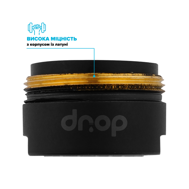 Набор для экономии воды DROP PM2+MULTI120GBL (лейка для душа + 2 аэратора) - Экономия 66%, черный - изображение 8