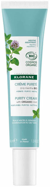 Крем для обличчя Klorane Bio Aquatic Mint Purifying Cream 40 мл (3282770146929) - зображення 1