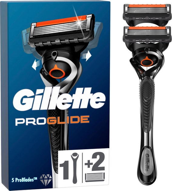 Станок для гоління Gillette Fusion5 ProGlide Flex Ball з 2 змінними картриджами (7702018390816) - зображення 2