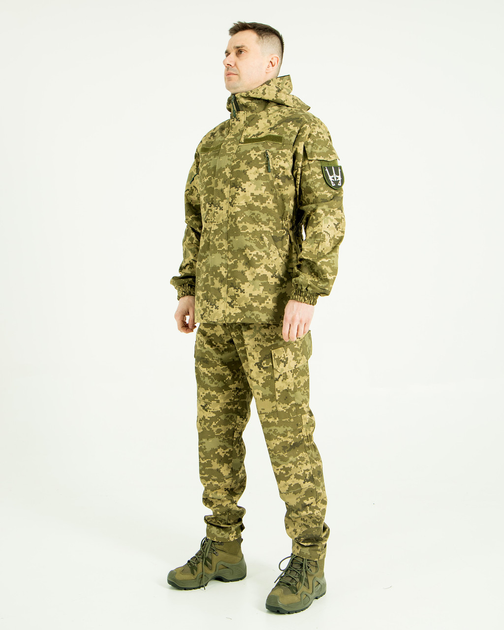 Костюм Гірка НП камуфляжний Піксель, куртка з капюшоном, тканина грета, 56 - зображення 2