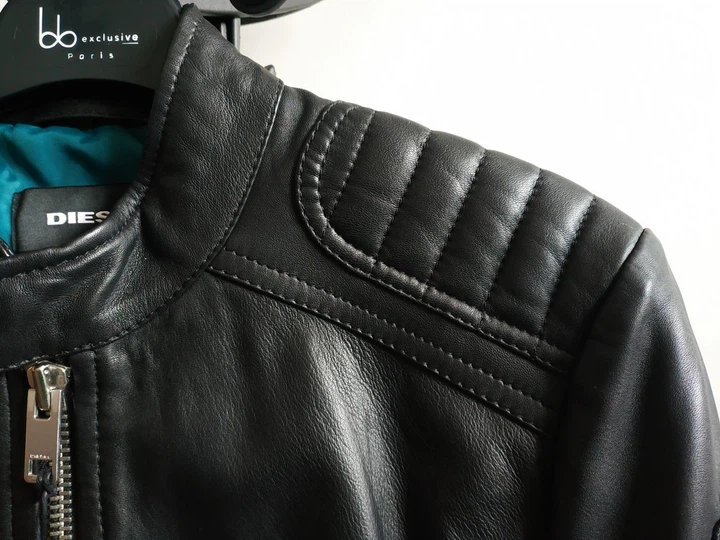 Кожаная куртка Diesel L-Shiro WH Jacket M Black – Брендовая одежда