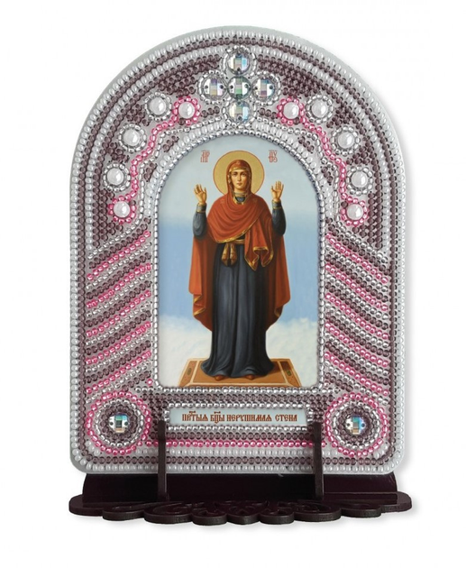 Икона Богородица Нерушимая стена вышивка.