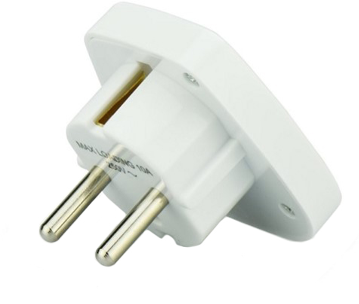 Adapter sieciowy AC PL/EU gniazdo UK/USA Biały (5901890017183) - obraz 1