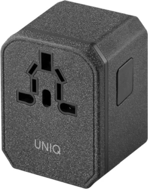 Мережевий зарядний пристрій UNIQ Voyage World 33W 2 USB PD 18 W QC 3.0 Grey (8886463664483) - зображення 2