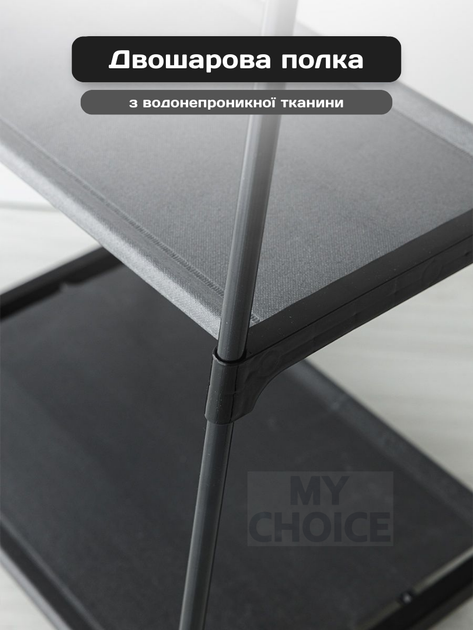 Стійка вішалка пересувна для одягу з полицею для взуття The New Coat Rack 365 CR на коліщатках - зображення 4