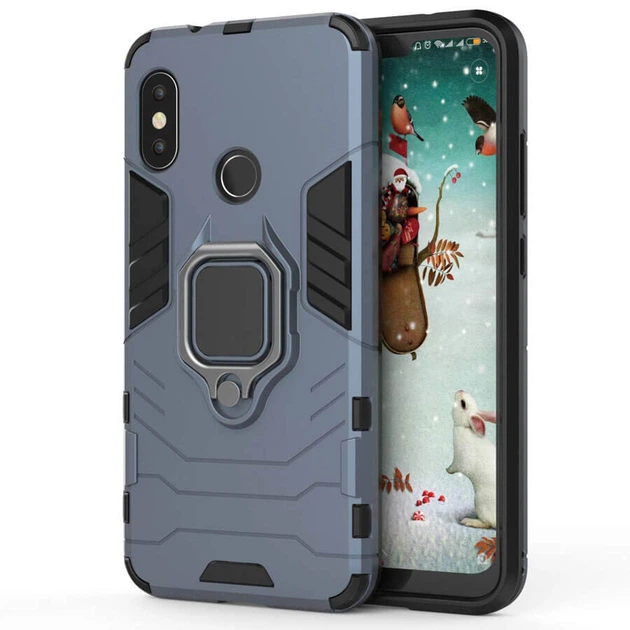 Ударостійкий чохол Transformer Ring for Magnet для Xiaomi Mi A2 Lite/Xiaomi Redmi 6 Pro Сірий / Metal slate Без бренду - Фото 1 Ударостійкий чохол Transformer Ring for Magnet для Xiaomi Mi A2 Lite/Xiaomi Redmi 6 Pro Сірий / Metal slate Без бренду - зображення 1