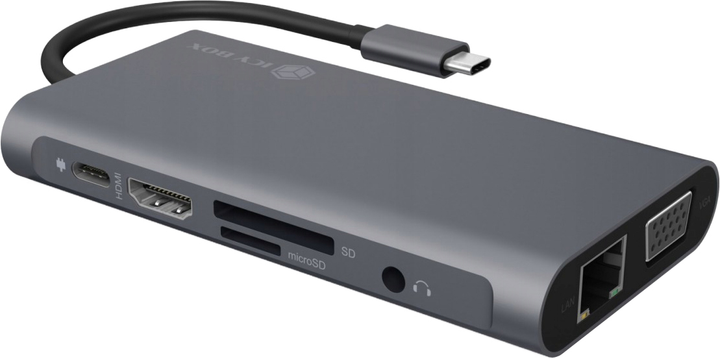 Stacja dokująca Icy Box USB Type-C z dwoma interfejsami wideo (IB-DK4040-CPD) - obraz 2
