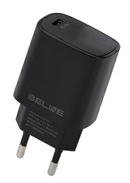 Ładowarka sieciowa Beline 20 W 1 x USB Type-C PD 3.0 Czarna (5905359813286) - obraz 1