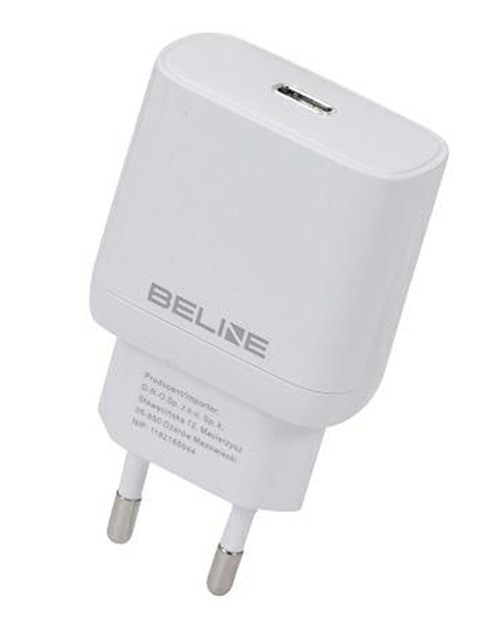 Мережевий зарядний пристрій Beline 25 W 1 x USB Type-C PD 3.0 GaN White (5905359813378) - зображення 1