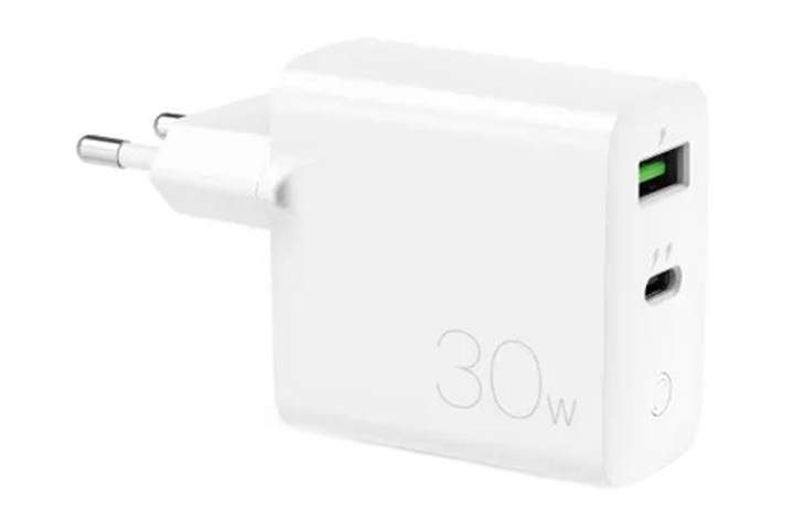 Мережевий зарядний пристрій Puro Mini Fast 30 W 1 x USB + 1 x USB Type-C White (8033830305856) - зображення 1