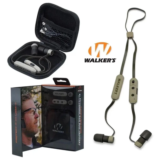 Активные наушники Walker's Flexible Ear Bud Rope Hearing Enhancer NRR (оценка снижения шума) 29 дБ - изображение 2