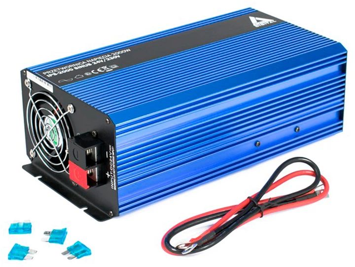 Автомобільний інвертор AZO Digital IPS-2000S SINUS 2000W чиста синусоїда 24-230V DC-AC (5905279203846) - зображення 1