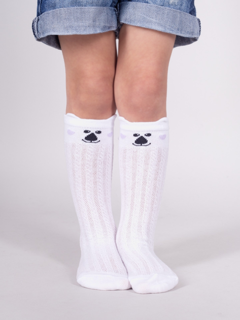 Zestaw podkolanówek dziecięcych YOCLUB 3Pack Girl's Knee-High Socks SKA-0097G-AA0B 27-30 3 pary White (5904921607902) - obraz 2