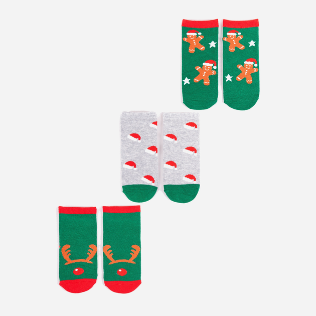 Zestaw skarpet dla dzieci YOCLUB Children's Christmas 3Pack Socks SKA-X013B-AA00 20-22 3 pary Multicolour (5903999444259) - obraz 1