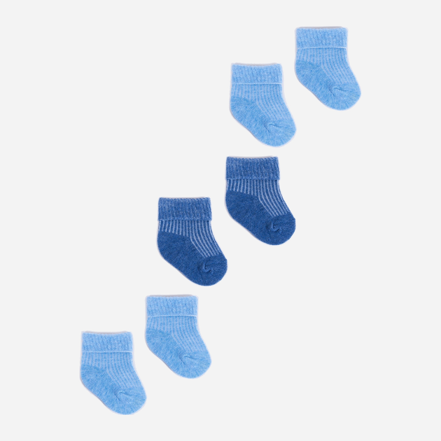 Набір шкарпеток дитячий YOCLUB 3Pack Boy's Turn Cuff Sock SKA-0009U-0000-004 3-6 3 пари Blue (5904921626231) - зображення 1