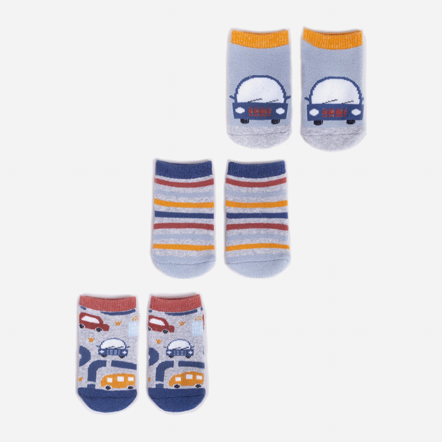 Zestaw skarpetek dla dzieci YOCLUB 3Pack Baby Boy's Socks SKA-0110C-AA30-0022 3-6 3 pary Multicolour (5904921626330) - obraz 1