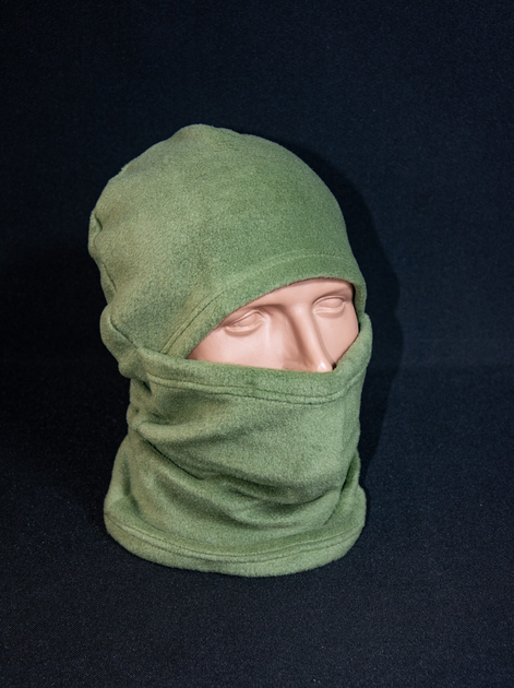 Балаклава Кіраса фліс 240 г/м колір army green р. 58-60 401 - зображення 1