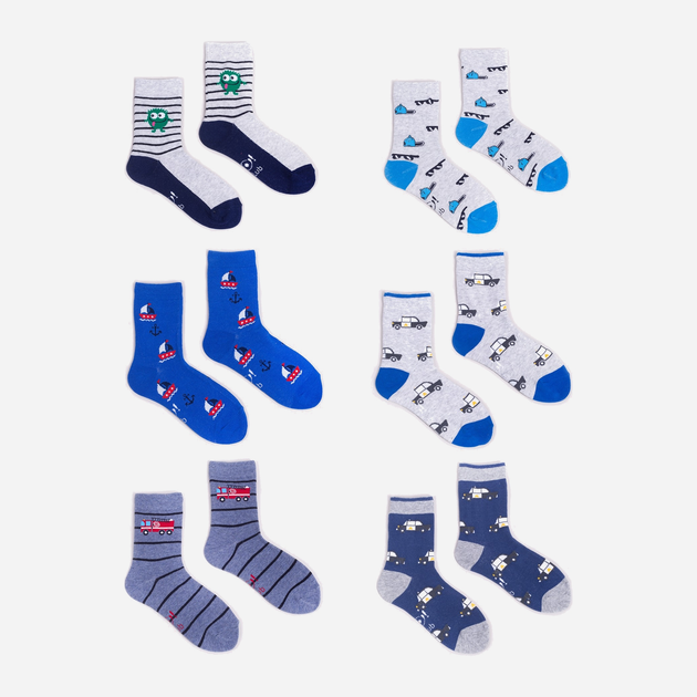 Набір шкарпеток дитячий YOCLUB 6Pack Children's Socks SKA-0006C-AA00-007 27-30 6 пар Multicolour (5904921626453) - зображення 1