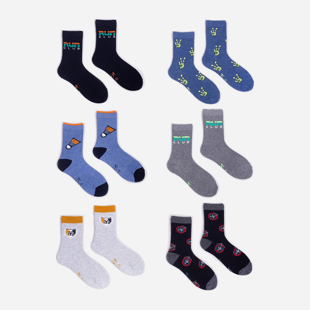 Набір шкарпеток дитячий YOCLUB 6Pack Children's Socks SKA-0006C-AA00-008 35-38 6 пар Multicolour (5904921626477) - зображення 1