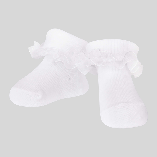 Zestaw skarpetek dla dzieci YOCLUB 3Pack Girl's Ruffle Socks SKA-0119G-010J-002 6-9 3 pary White (5904921627092) - obraz 2