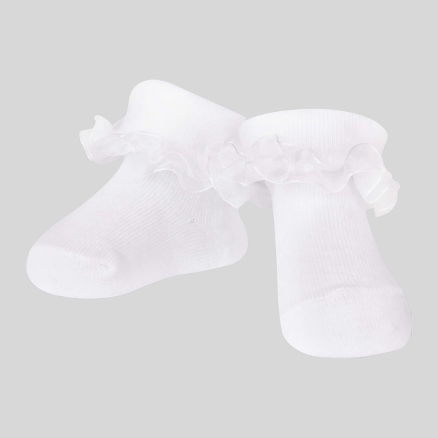 Zestaw skarpet dla dzieci YOCLUB 3Pack Girl's Ruffle Socks SKA-0119G-010J-002 6-9 3 pary White (5904921627092) - obraz 2