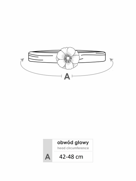 Opaska dziecięca YOCLUB Girls' Headband COP-0012G-0100 42-48 cm White (5904921610094) - obraz 4