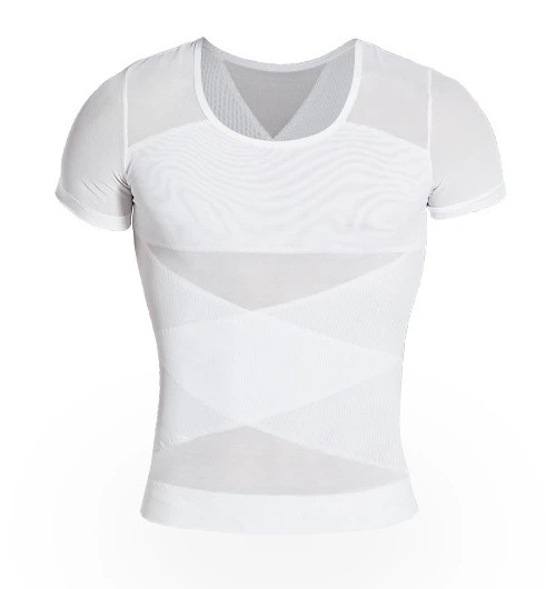 Коригуюча футболка чоловіча White 7011 L Білий - Фото 4 Коригуюча футболка чоловіча White 7011 L Білий - зображення 4