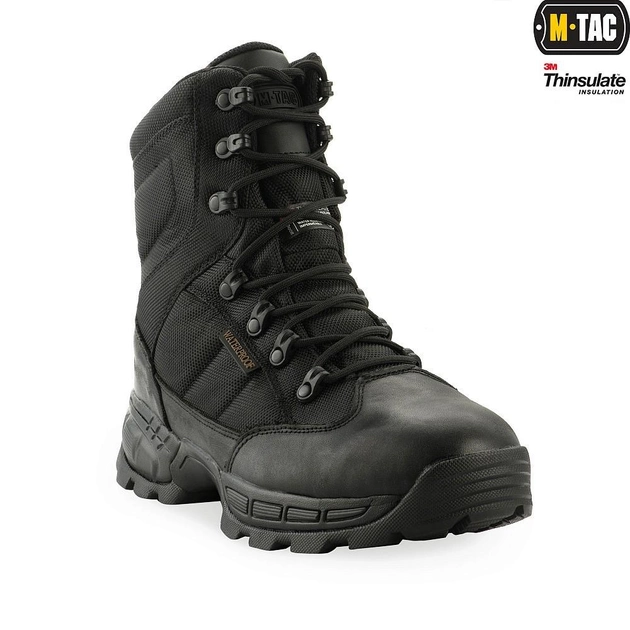 Зимові тактичні черевики непромокаючі M-Tac Thinsulate Black 42 - зображення 2