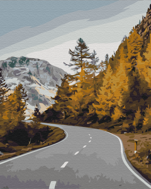 Картина по номерам Пейзажная дорога (BS52373) Brushme 40x50 см - Фото 1 Картина по номерам Пейзажная дорога (BS52373) Brushme 40x50 см - изображение 1