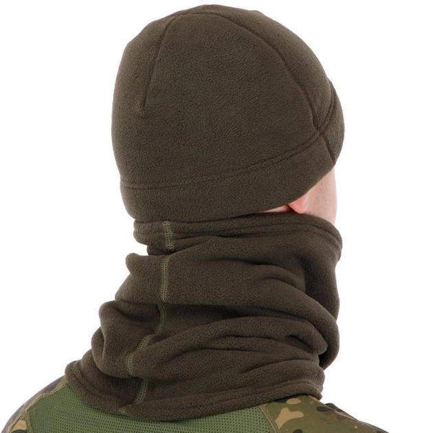 Комплект шапка флисовая тактическая с баффом Zelart Heroe 0312 Olive - изображение 2