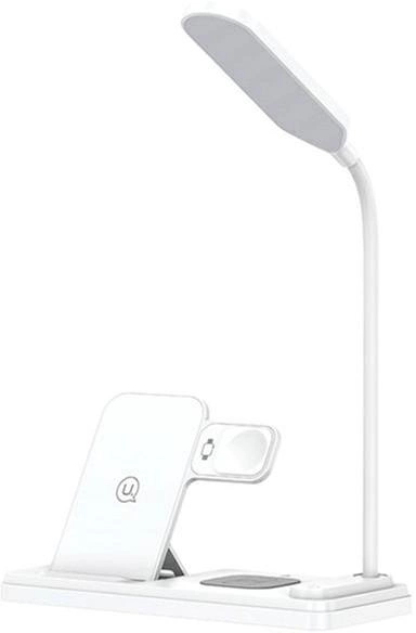 Індукційний зарядний пристрій Usams з лампою 4 в 1 15W White (6958444905624) - зображення 1