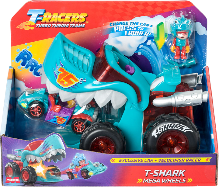Zestaw do zabawy Magic Box T-Racers Mega Wheels T-Shark (8431618018040) - obraz 1