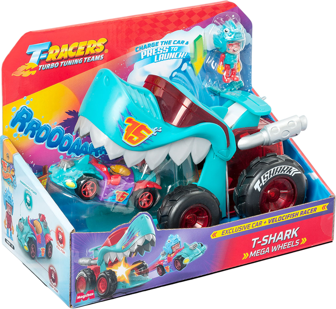 Ігровий набір Magic Box T-Racers Mega Wheels T-Shark (8431618018040) - зображення 2