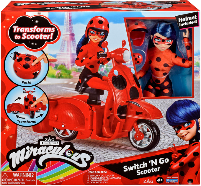 Figurka do gier Miraculous Ladybug Switch And Go Scooter (43377506683) - obraz 1