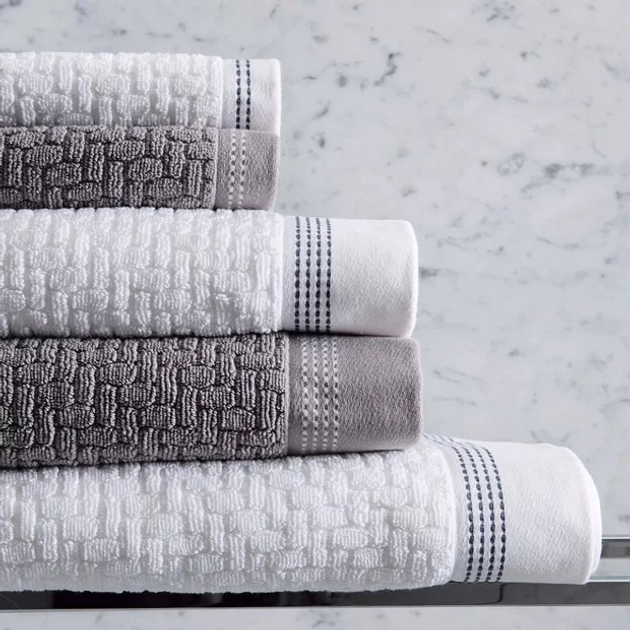 Полотенце для тела махровое серое JACQUARD FRANCAIS "Couture", 70x140 ...